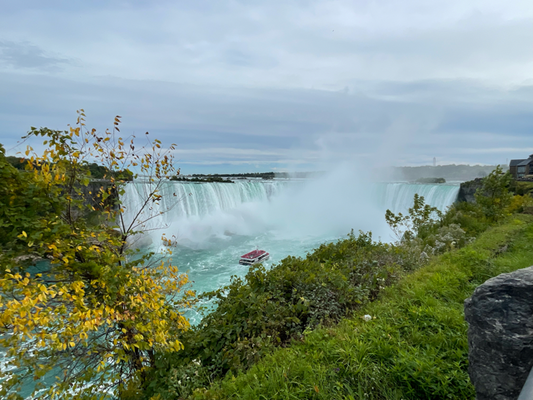 A view of Horseshoe Falls in Autumn while at Niagara Falls in Canada