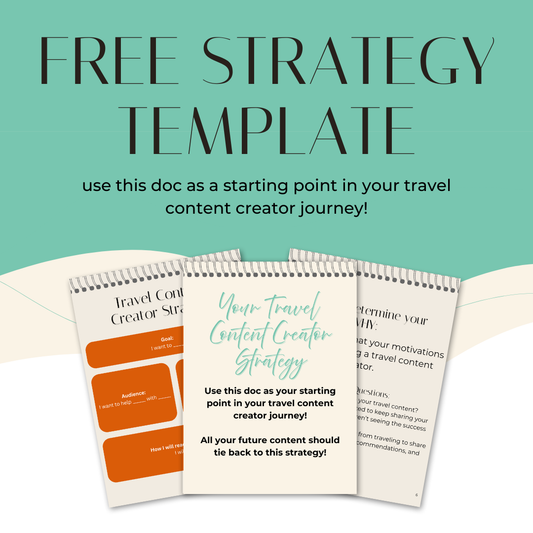 Travel Content Creator Strategy Template