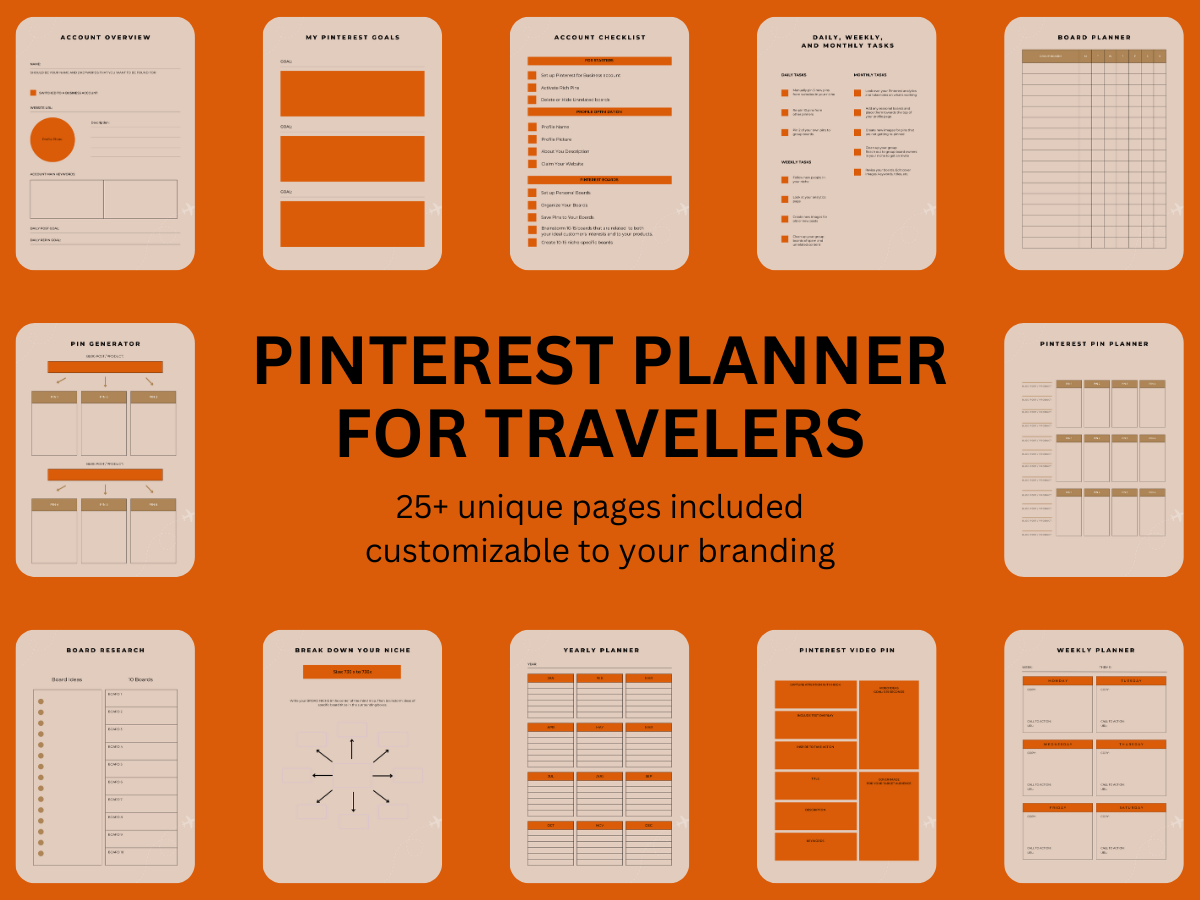 Pinterest Planner for Travelers
