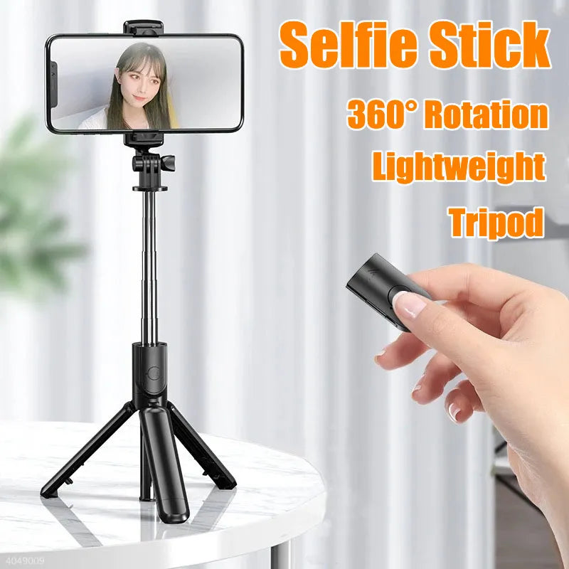 Selfie Stick & Tripod With Wireless Bluetooth Remote