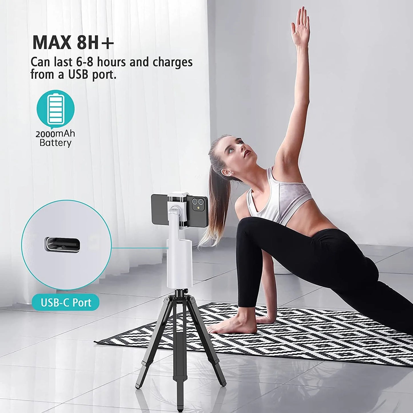 Tripod Accessory with 360° Auto Face Tracking