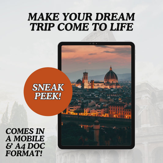 BUNDLE Travel Itinerary Template | Fully Customizable Canva Template | Mobile-Friendly + A4 Document
